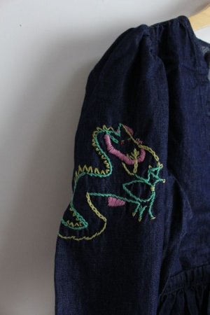 画像3: 50%off 2023春夏　GTH　デニム　フレア　JK　8分袖　4；紺　　サイズ；01 (3)