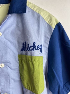 画像2: 40%off   DD*MICKEY	ブロード MICKEY シャツ 91;クレイジー1  サイズ;01 (2)