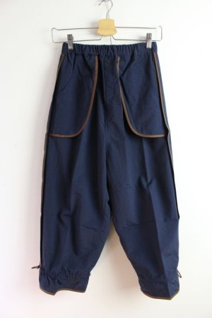 画像1: 40%off  nunuforme 　サイドパイピングストレートパンツ　NAVY　 (1)
