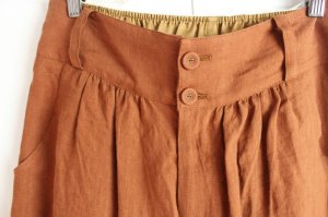 画像2: 40%off　  Bon Vieux Temps　フレンチリネンパンツ　　45；Terra-Cotta (2)