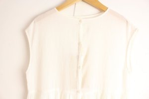 画像2: 50%off  DENIMDUNGAREE ローン MEETS ドレス ヒザ下丈 1;白  サイズ;01 (2)