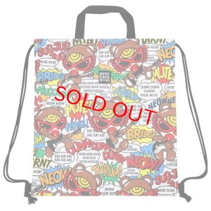 画像1: 30%OFFHYSTERIC　TEDDY ROCKS総柄ナップサック　04；ホワイト系 (1)