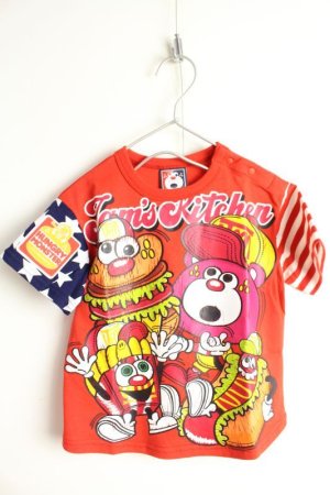 画像1: 50%off 　JAM　ジャムズキッチン総柄Tシャツ　　カラー；レッド (1)