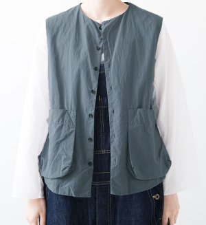 画像1: 30%off  VC　ラリバーシブルベスト　 GRY×ST　サイズ；F (1)