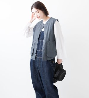 画像2: 30%off  VC　ラリバーシブルベスト　 GRY×ST　サイズ；F (2)