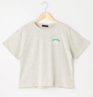 画像1: 30%off Lovetoxic　ワンポイント刺しゅう半T　　89；白杢 (1)