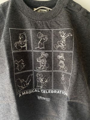 画像2: 40%off 　FITH*MICKEY　　40/2　テンジク　DISNEY100 CELEBRATION Tシャツ　17；チャコール　　 (2)