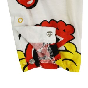 画像5: 2023夏　MY FIRST HYSTERIC[BLACK LABEL]ROLLING MINI BIG FACE総柄 長袖2WAYオール　04；ホワイト系　サイズ ；FREE(60-70cm) (5)