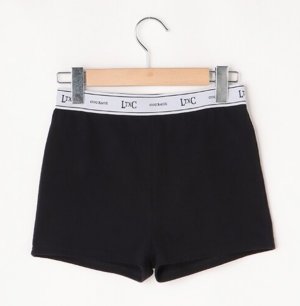 画像2: 30%off Lovetoxic 【LTXC】接触冷感ウエストロゴショートレギンス 80;黒 (2)