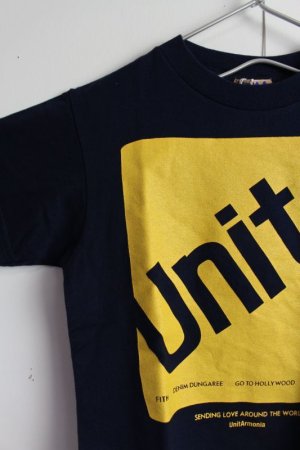 画像2: ☆Denim dungaree UnitA SQUARE LOGO TEE 4;紺 (2)