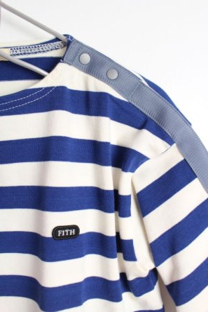 画像2: 40%off 2023秋冬　FITH	アマヨリボーダー　L/S Tシャツ　　14：ブルー (2)