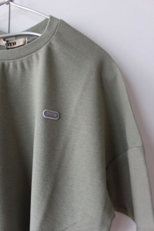 画像2: 40%off 2023秋冬 FITH   スステップテンジク 8ブソデ バルーンスリーブ Tシャツ 8;グリーン (2)