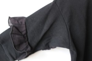 画像3: 40%off 2023秋冬 FITH   ステップテンジク フリルスリーブ L/S Tシャツ 2;黒 (3)