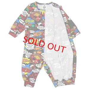 画像3: MY FIRST HYSTERIC　[BLACK LABEL]TEDDY ROCKS総柄 長袖カバーオール　14；ブラック系　サイズ:F(70-80) (3)