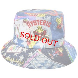 画像1: 30%off   Hystericmini　DENIM GEEK総柄 Viscotex ハット　49；インディゴ (1)