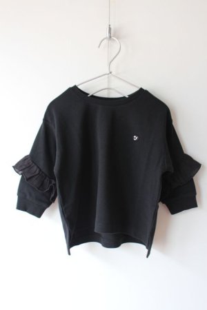 画像1: 40%off 2023秋冬　FITH   ステップテンジク フリルスリーブ L/S Tシャツ　2；黒 (1)