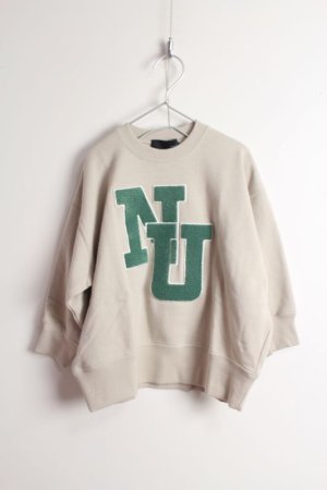 画像1: 40%off nunuforme 　ヌヌフォルム  NUワッペントレーナー　Beige (1)