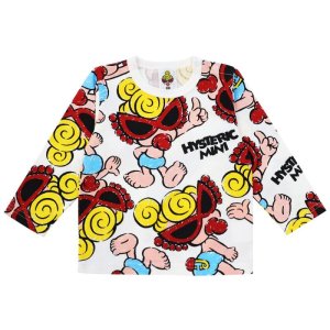 画像1: 30%off  MY FIRST HYSTERIC　STANDARD MINI パネルプリント 長袖Tシャ　00；ホワイト (1)