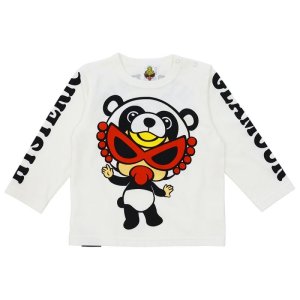 画像1: 2023秋冬　 MY FIRST HYSTERIC　PANDA MINI 長袖Tシャツ　00；ホワイト (1)