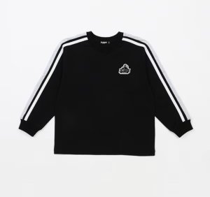 画像1: 30%off XLARGE KIDS 　ラインゴリラ刺しゅう長袖Ｔシャツ　　80；クロ (1)