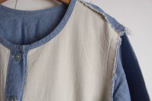 画像4: 50%off 2023秋冬　GTH　  ダンガリー アーミッシュ OP　14；ブルー　サイズ；110 (4)