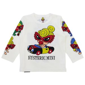 画像1: 2023秋冬　MY FIRST HYSTERIC　　MINI&HUNGRY MONSTER 長袖Tシャツ　　00:ホワイト (1)