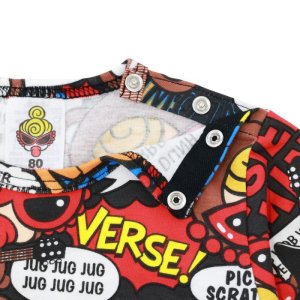 画像3: 　MY FIRST HYSTERIC　　TEDDY ROCKS総柄 長袖ロンパース　　サイズ:80   64：イエロー系 (3)