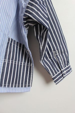 画像6: 40%off 2023秋冬　GC　ストライプ BIG シャツ　4；紺 (6)