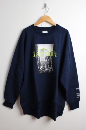 画像1: 30%off ハイキング　labyrinth スウェット　201;NAVY (1)