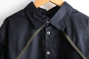 画像2: 50%off 2023AW nunuforme  ヌヌフォルム  パイピングシャツ    Black  サイズ;2(163cm) (2)