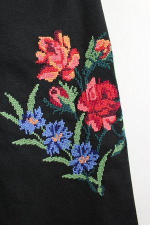 画像3: 50%off 2023秋冬　GTH　  キャンバス シシュウ PN　　2；黒　　サイズ；02 (3)