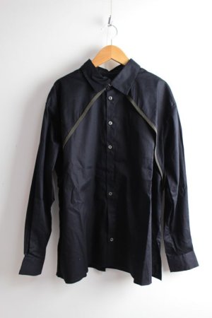 画像1: 40%off 2023AW nunuforme 　ヌヌフォルム 　パイピングシャツ    Black (1)