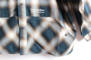 画像2: 40%off 2023秋冬　GC　チェックバンドカラー BIG シャツ　8；グリーン (2)