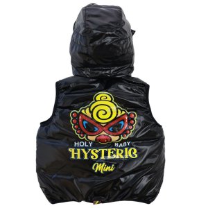 画像2: 30%OFF2023秋冬　　HystericMini　HYS MINI BADGE COLLECTION総柄 RVベスト　　10:ブラック (2)
