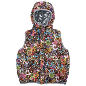 画像3: 30%OFF2023秋冬　　HystericMini　HYS MINI BADGE COLLECTION総柄 RVベスト　　10:ブラック (3)