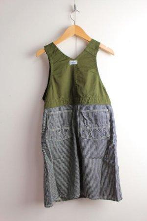 画像4: 50%off  　DENIMDUNGAREE　 	ヒッコリー JSK　4；紺 (4)
