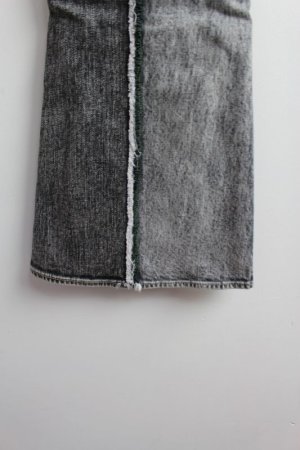 画像5: 50%off 2023秋冬　GTH　ブラックデニム フレア リメイク PN　17；チャコール　サイズ；02 (5)