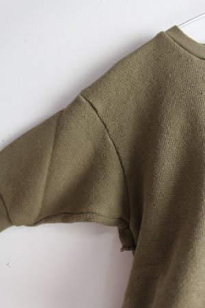 画像2: 40%off 2023秋冬 FITH      ローゲージウラケ L/S フリルスウェット  9;カーキ (2)