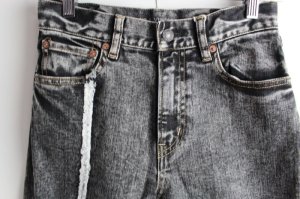 画像2: 50%off 2023秋冬　GTH　ブラックデニム フレア リメイク PN　17；チャコール　サイズ；02 (2)