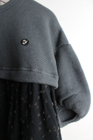 画像2: 40%off 2023秋冬　FITH    ローゲージウラケレイヤード ヒザシタタケ OP　17；チャコール　サイズ；BM (2)