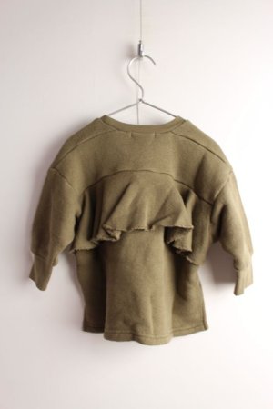 画像6: 40%off 2023秋冬 FITH      ローゲージウラケ L/S フリルスウェット  9;カーキ (6)