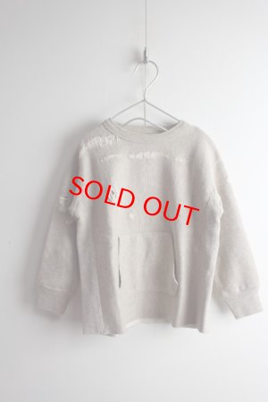 画像1: 50%off 2023秋冬　GTH　  ウラキモウ ボロボロ スウェット　3；グレー　　サイズ；110 (1)