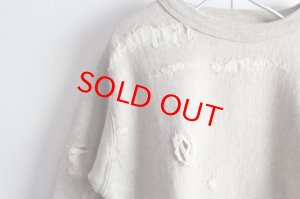 画像2: 50%off 2023秋冬　GTH　  ウラキモウ ボロボロ スウェット　3；グレー　　サイズ；110 (2)