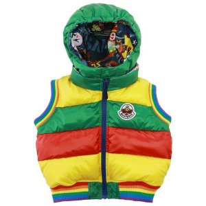 画像1: 30%off　　HystericMini　DENIM PATCHWORK総柄 RVベスト　　90；マルチ (1)
