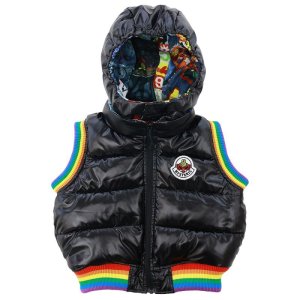 画像1: 30%off　HystericMini　DENIM PATCHWORK総柄 RVベスト　　10；ブラック (1)