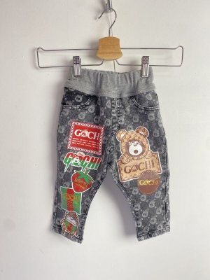画像1: 50%off 　JAM　　ゴチデニム長パンツ   カラー；ブラック　　　サイズ；110 (1)