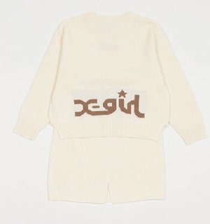 画像2: 40%off X-girl kids  ニットプルオーバー+スカートSET 05;アイボリー (2)