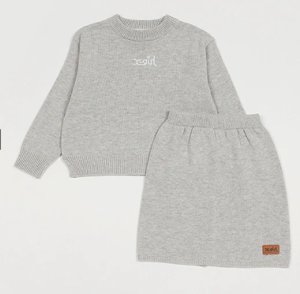 画像3: 40%off X-girl kids  ニットプルオーバー+スカートSET 05;アイボリー (3)