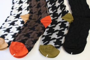 画像2: ☆gomme　ハウンドトゥースソックス　サイズ；F (2)
