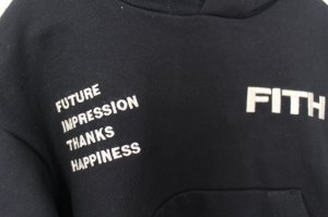 画像2: 40%off 2023秋冬　FITH  　 ウラケ ロゴ L/S パーカー　2；黒 (2)